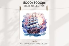 Vintage Victorian Wooden Ship Clipart Night Nautical PNG Art Watercolor Transparent wedding invitation shirt designs sublimation printable bloom architecture Antique Victorian wooden ship clipart, vintage nautical, 19th-century ship art, oceanic decor