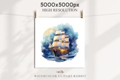 Vintage Victorian Wooden Ship Clipart Night Nautical PNG Art Watercolor Transparent wedding invitation shirt designs sublimation printable bloom architecture Antique Victorian wooden ship clipart, vintage nautical, 19th-century ship art, oceanic decor