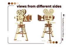 Retro Video Camera - Laser Cut File, SVG Vector Plan Product Image 11