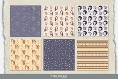 Vintage Virgo Sign Seamless Pattern Paper Packs Product Image 1