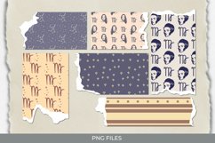 Vintage Virgo Sign Seamless Pattern Torn Paper Product Image 1