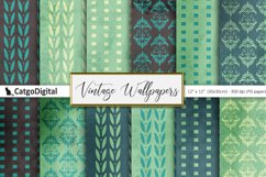 Vintage Wallpapers Scrapbooking Digital Papers Product Image 1