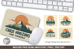 Mouse Pad Vintage Wanderlust Quotes Product Image 1