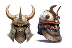 Vintage War Helmet Illustration Bundle, Set of 8 Png Bundle Product Image 3