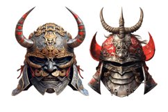 Vintage War Helmet Illustration Bundle, Set of 8 Png Bundle Product Image 4
