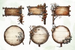 Vintage Warm Wooden Sublimation Clipart Product Image 4