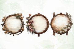 Vintage Warm Wooden Sublimation Clipart Product Image 2