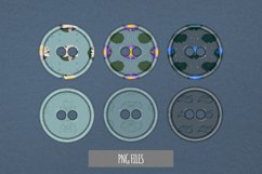 Vintage Water Lily Flowers Pattern Button Product Image 1