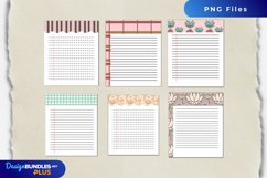 Vintage Water Lily Flowers Shaped Journaling Area Product Image 1