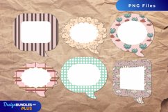 Vintage Water Lily Flowers Speech Bubbles Product Image 1