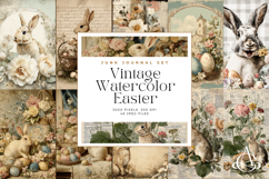 Vintage Watercolor Easter Junk Journal Pages Bundle Product Image 1