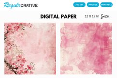 Vintage Watercolor Pale Pink Digital Paper Product Image 1