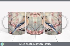 GorgeousDecoupage Waxwings Mug Wrap design.