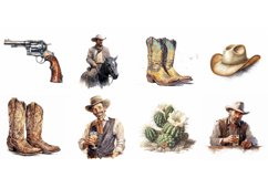 Vintage Wild Western Clipart set of 21 Elements Product Image 3