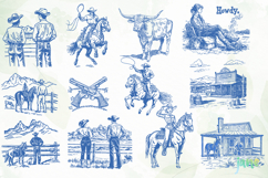 Vintage Western Clipart SVG Product Image 8