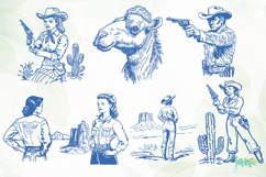 Vintage Western Clipart SVG Product Image 6