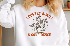 Vintage Western Cowgirl Sublimation PNG Product Image 2