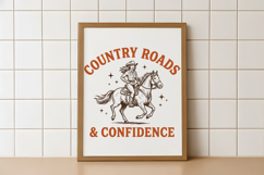 Vintage Western Cowgirl Sublimation PNG Product Image 5