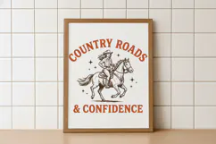 Vintage Western Cowgirl Sublimation PNG Product Image 5