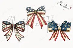 Whimsical 4th Of July Bows | 4th Of July PNG Product Image 3