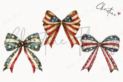 Whimsical 4th Of July Bows | 4th Of July PNG Product Image 3