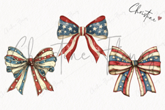 Whimsical 4th Of July Bows | 4th Of July PNG Product Image 3