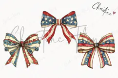 Whimsical 4th Of July Bows | 4th Of July PNG Product Image 3