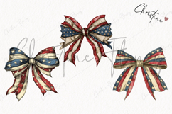 Whimsical 4th Of July Bows | 4th Of July PNG Product Image 3