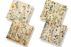 Vintage Wildflower Seamless Digital Paper Bundle Product Image 7