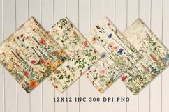 Vintage Wildflower Seamless Digital Paper Bundle Product Image 2