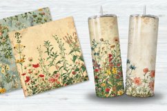 Vintage Wildflowers Digital Paper Bundle Product Image 3