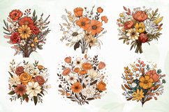 Vintage Wildflowers Sublimation Clipart Product Image 5