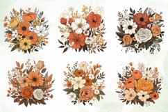 Vintage Wildflowers Sublimation Clipart Product Image 4