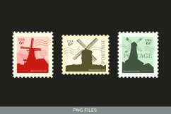 Vintage Windmill Postage - Scrapbook Clipart Product Image 1