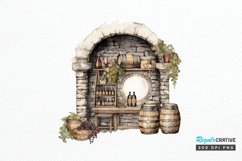 Vintage Wine Cellar Sublimation PNG Clipart Product Image 1