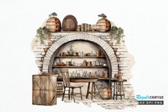 Vintage Wine Cellar Sublimation PNG Clipart Product Image 1