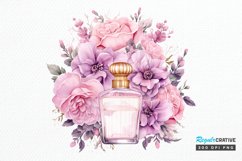 Perfume Bottle Floral Sublimation PNG Clipart Product Image 1