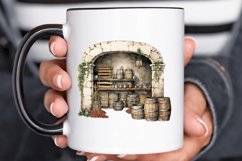 Vintage Wine Cellar Sublimation PNG Clipart Product Image 2