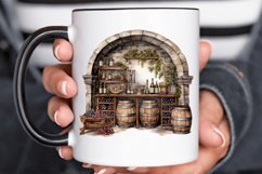 Vintage Wine Cellar Sublimation PNG Clipart Product Image 2