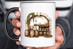 Vintage Wine Cellar Sublimation PNG Clipart Product Image 2