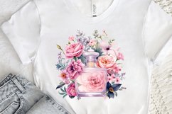 Perfume Bottle Floral Sublimation PNG Clipart Product Image 2