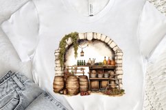 Vintage Wine Cellar Sublimation PNG Clipart Product Image 3