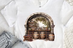 Vintage Wine Cellar Sublimation PNG Clipart Product Image 3