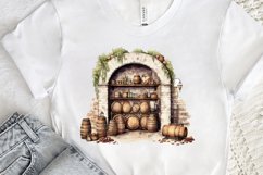 Vintage Wine Cellar Sublimation PNG Clipart Product Image 3