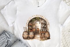 Vintage Wine Cellar Sublimation PNG Clipart Product Image 3