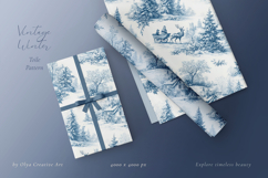 Vintage Winter Toile Pattern Product Image 8
