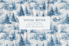 Vintage Winter Toile Pattern Product Image 1