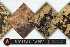 Vintage Witch Digital Paper Product Image 1