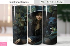 Halloween Witch Tumbler Sublimation|Vintage Halloween Card Product Image 1
