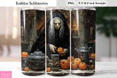 Halloween Witch Tumbler Sublimation|Vintage Halloween Card Product Image 1
